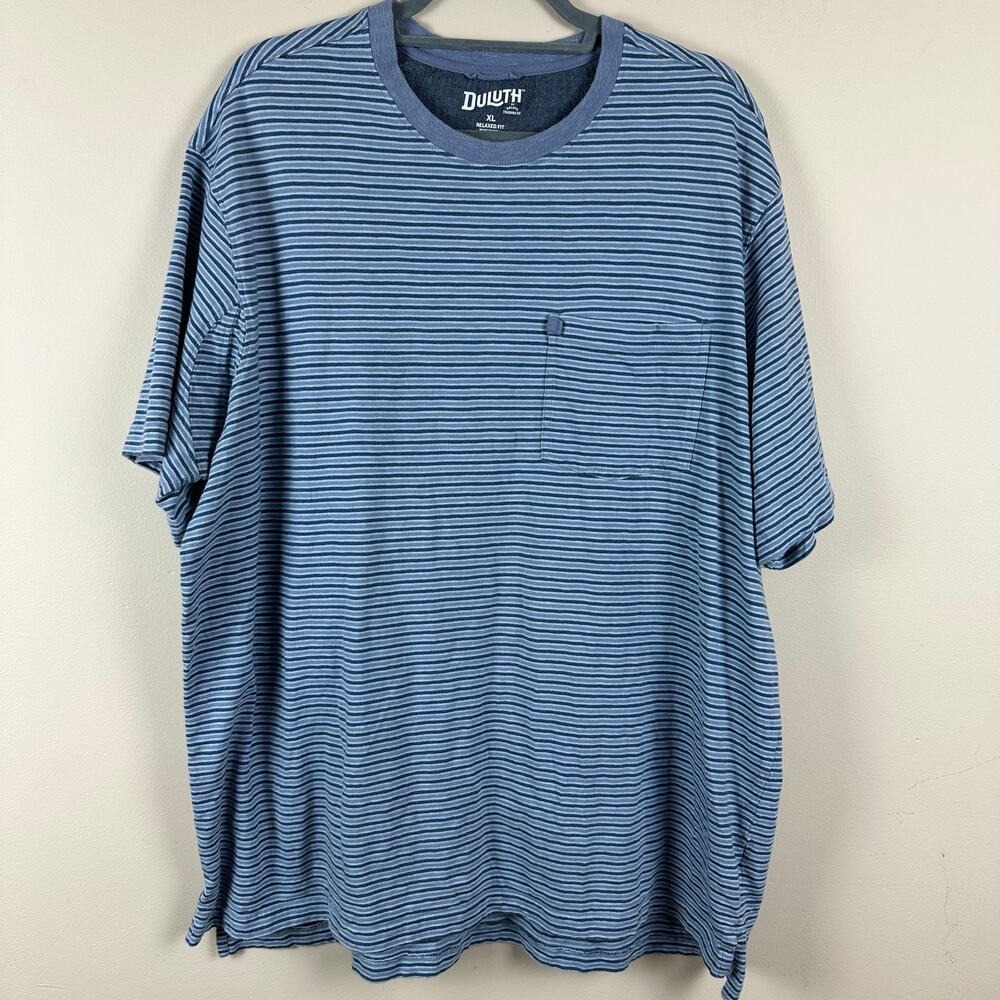 Duluth Trading Striped Gusset Mens T Shirt XL Workwear Utility Gorpcore Hiking